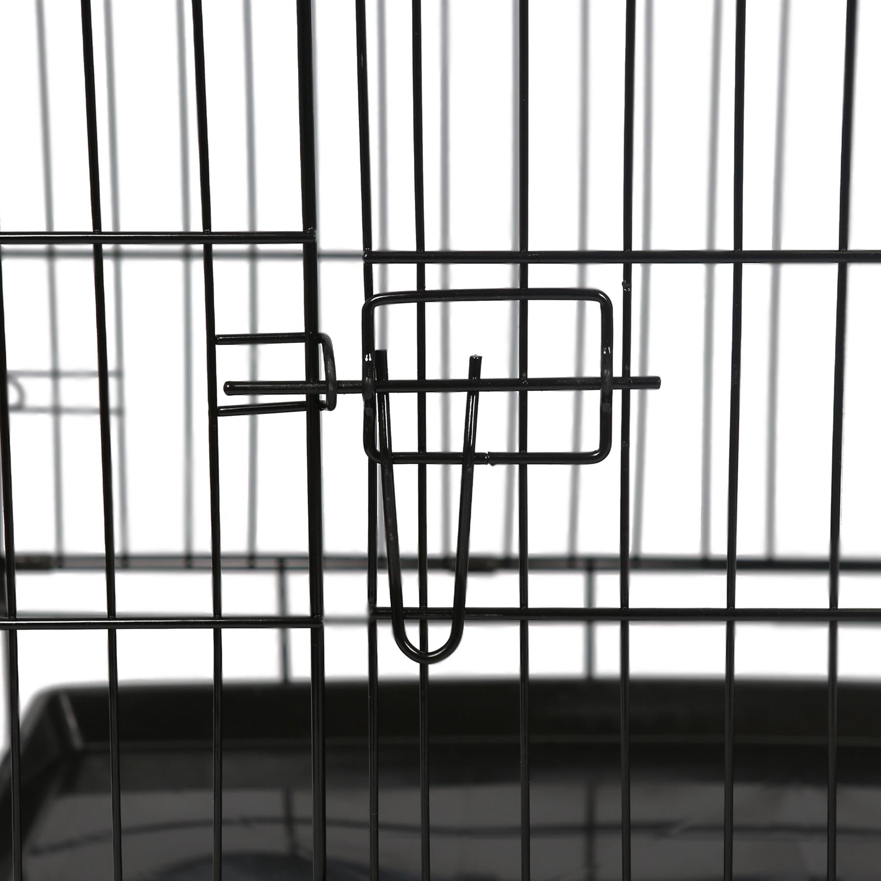 2 Door Metal Dog Crate with Removable Tray - Small