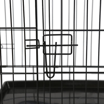 2 Door Metal Dog Crate with Removable Tray - Small