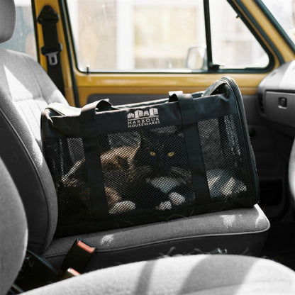 Foldable Cat Carrier - Small - Black