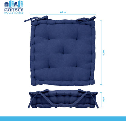 Deluxe Square Seat Pad - 40 x 40cm - Black