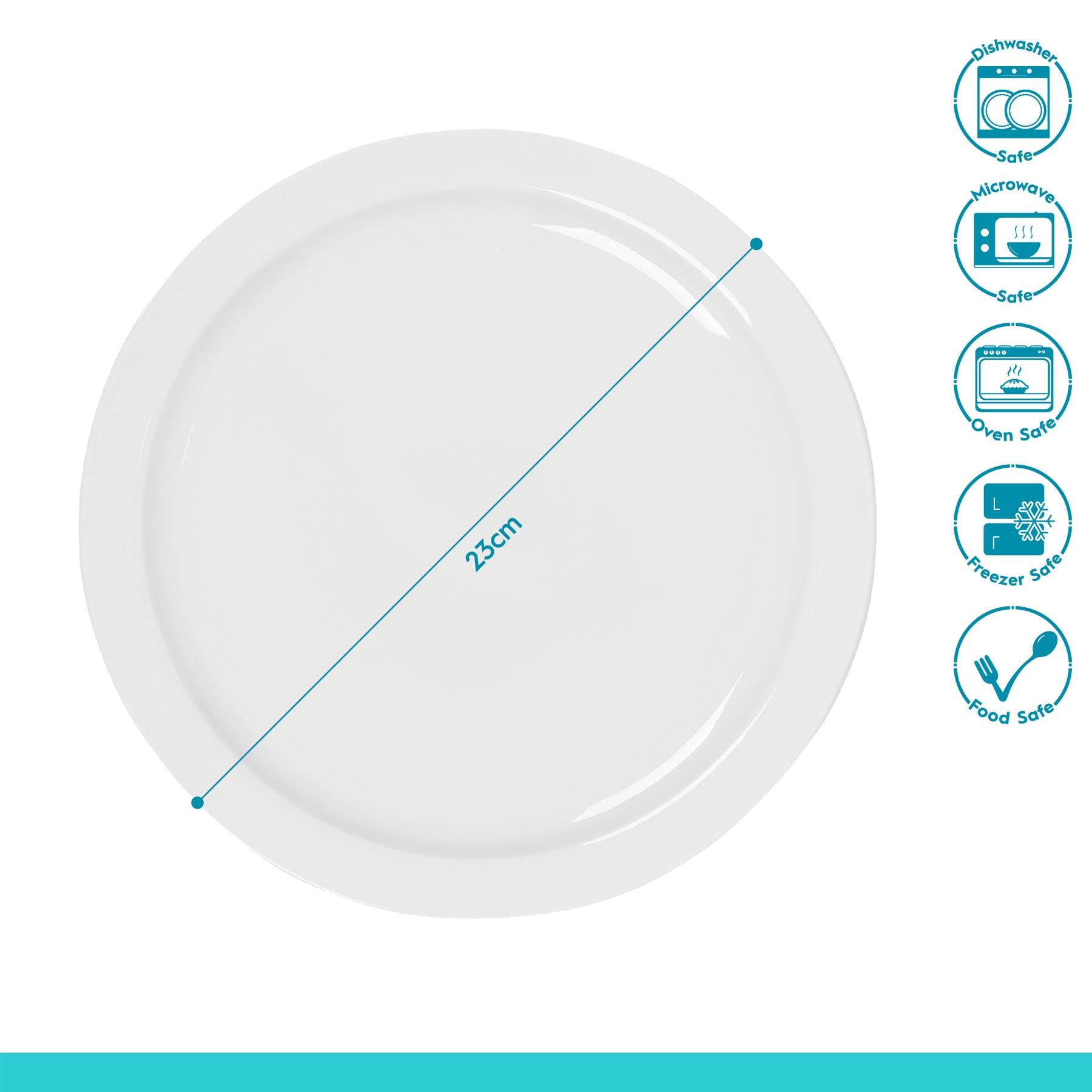 Classic White Buffet Dinner Plate - 23cm