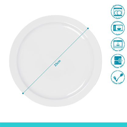 Classic White Buffet Dinner Plate - 23cm