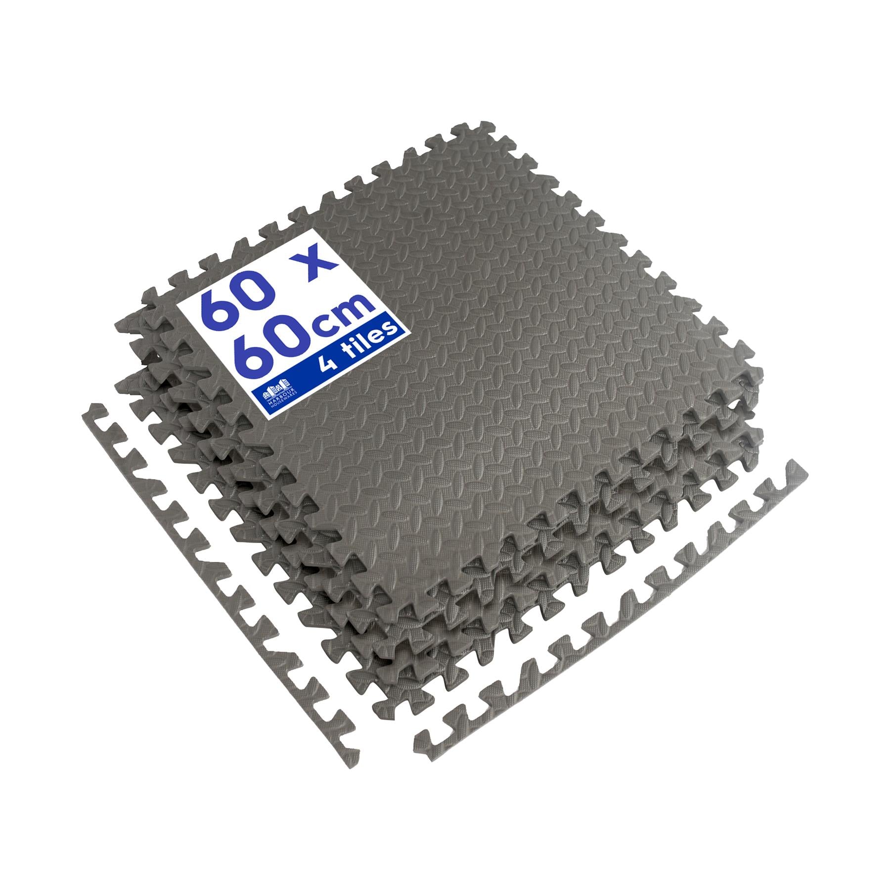 Interlocking Gym Flooring Mats - 60 x 60cm - Pack of 4