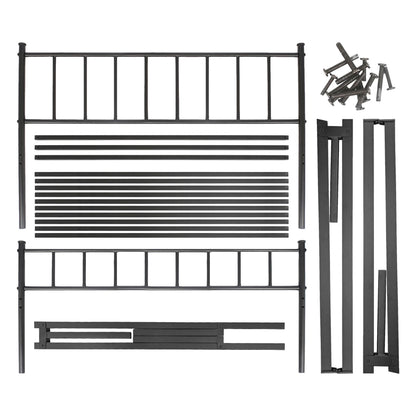 Double Metal Bed Frame - 4ft 6" - Black