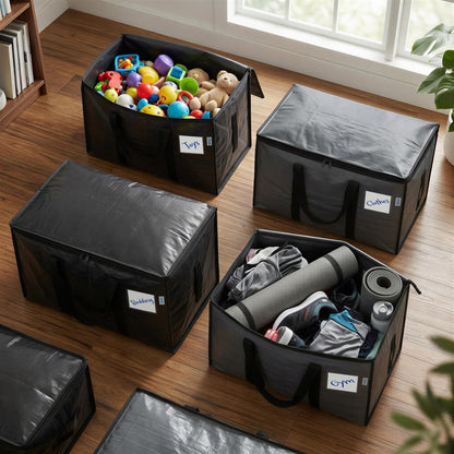 Large Heavy Duty Moving Bags - 90L - Anthracite - Pack of 6