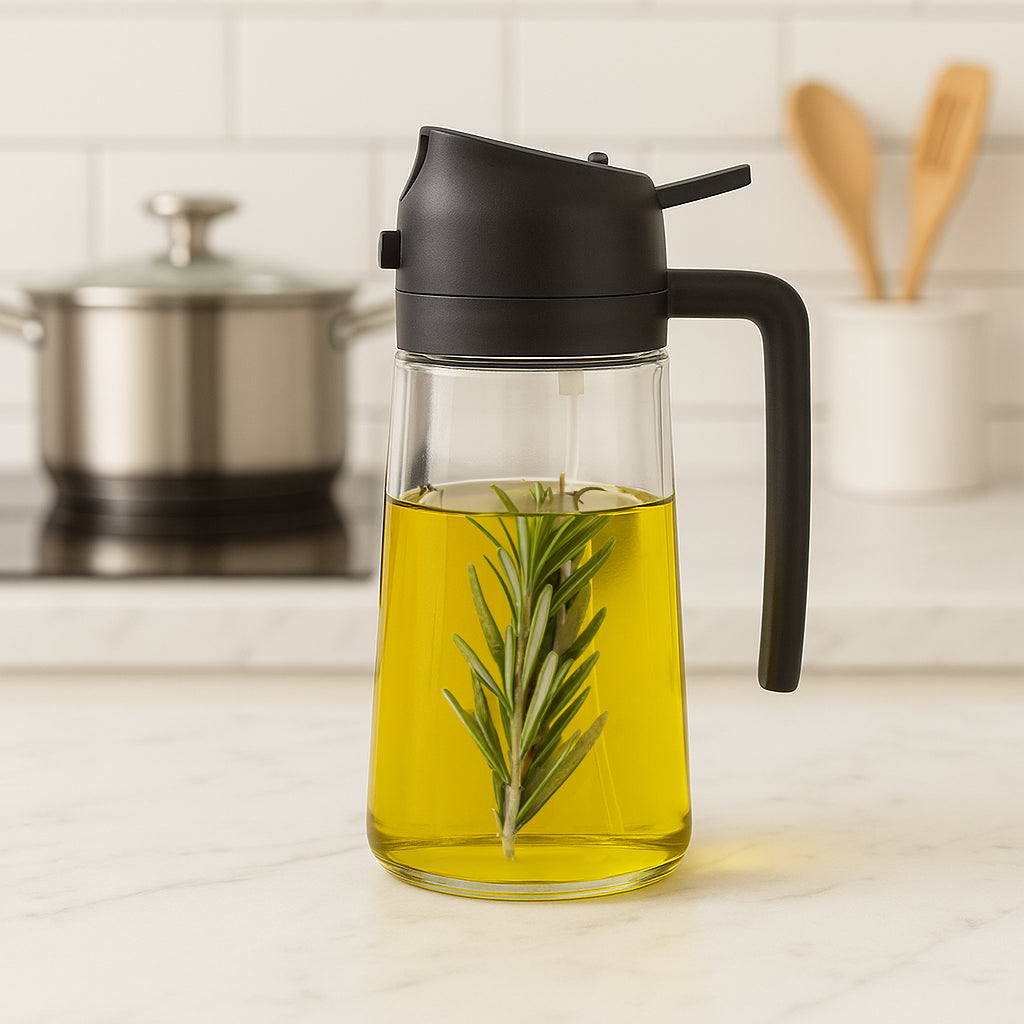 470ml 2-in-1 Glass Olive Oil Spray Bottle