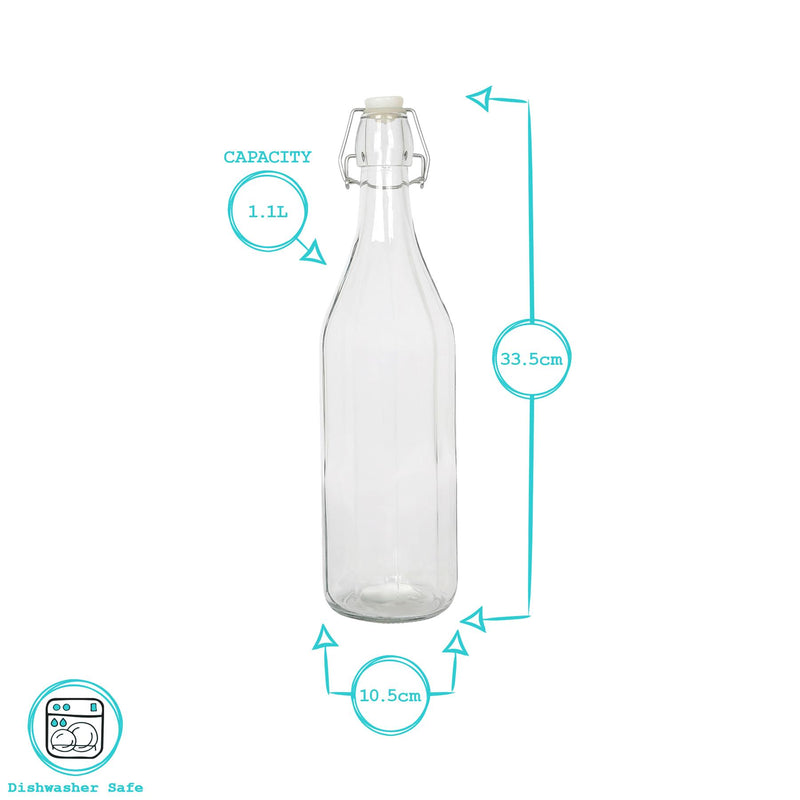 Glass Bottle with Swing Top