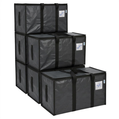 Large Heavy Duty Moving Bags - 90L - Anthracite - Pack of 6