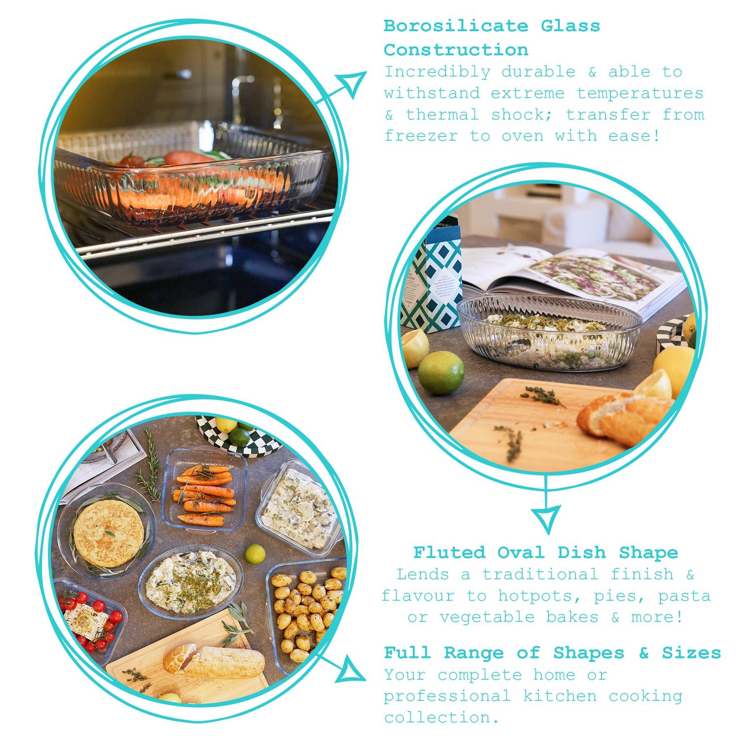 Optical Oval Glass Oven Dish - 35cm x 24cm