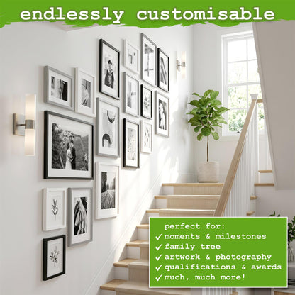 A3 (12" x 17") Photo Frames with A4 Mounts - Black - Pack of 3
