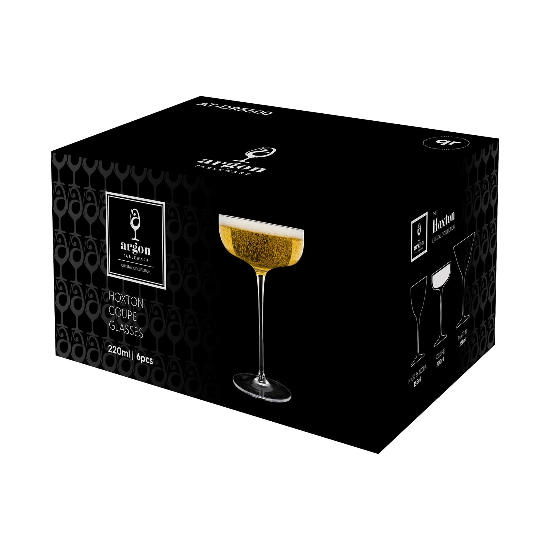 220ml Hoxton Crystal Champagne Coupe Glass