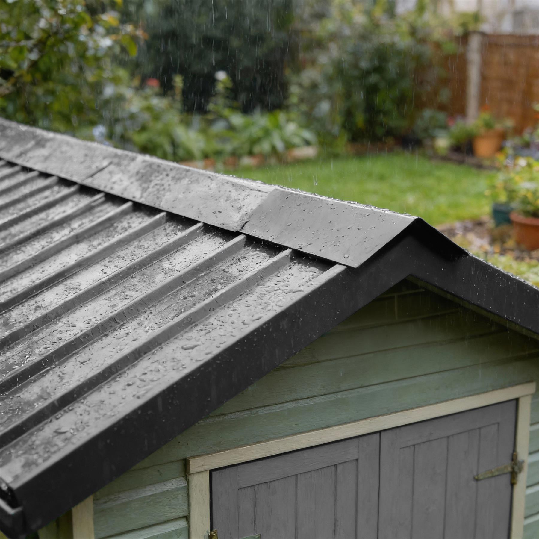 Metal Roofing Ridge Caps - 30 x 60cm - Anthracite - Pack of 5