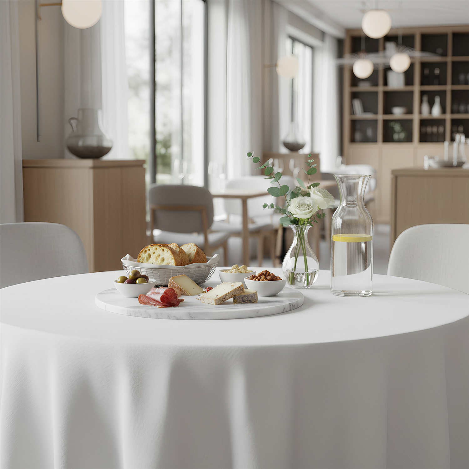 Marble Serving Board - 33cm - White