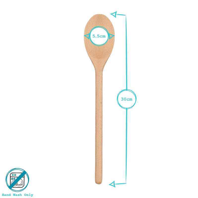 Wooden Cooking Spoon - 30cm - By Argon Tableware