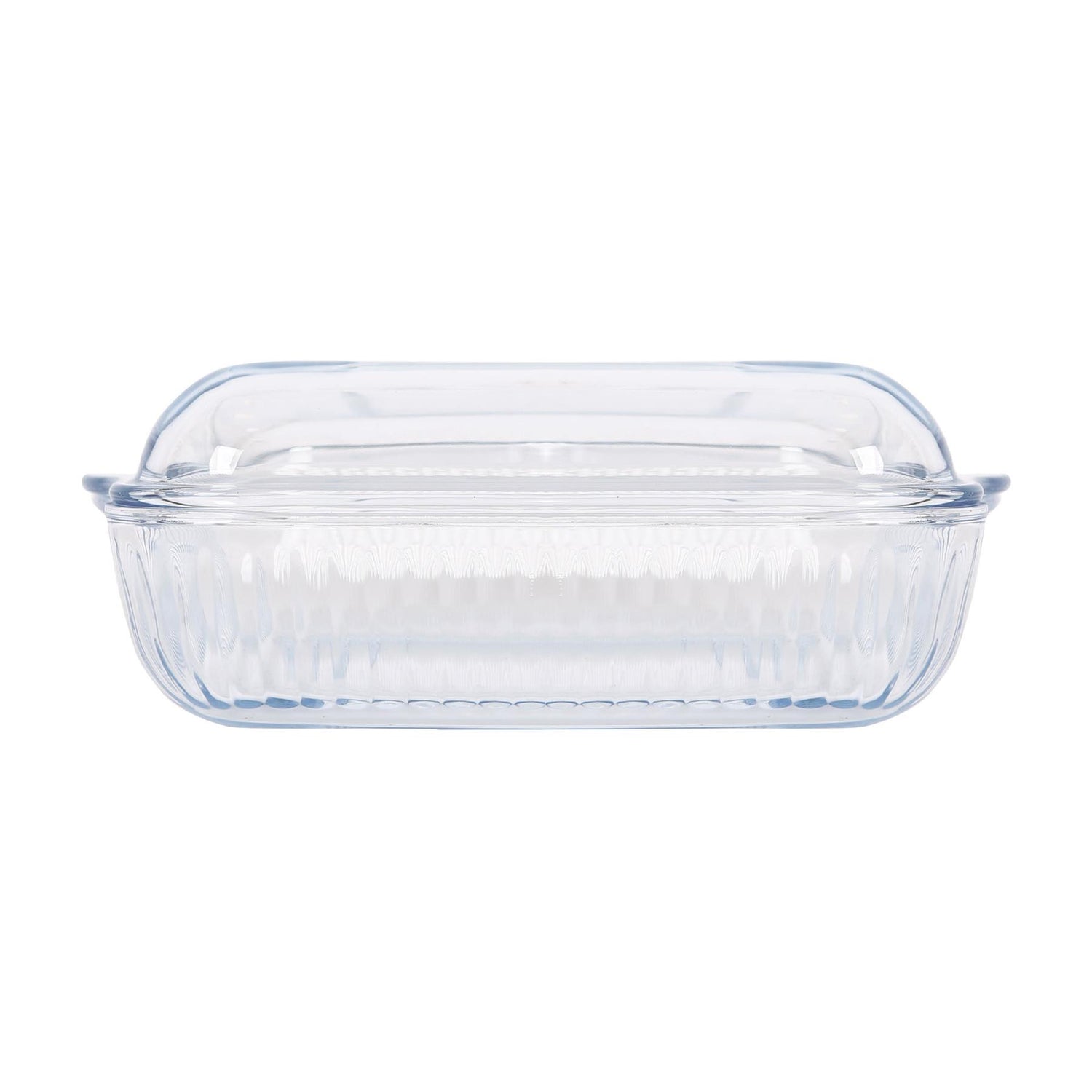 Optical Square Glass Oven Dish with Lid - 24cm x 21cm
