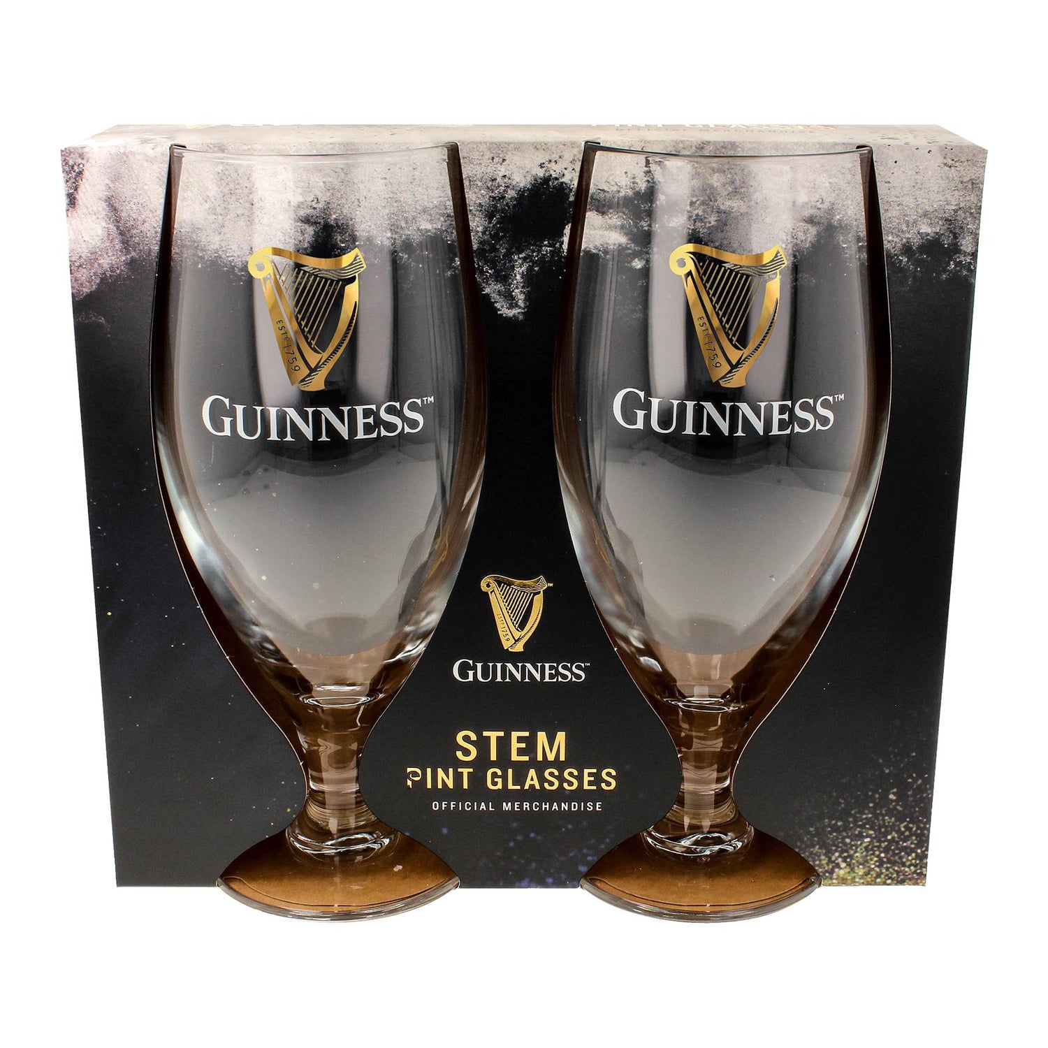 Guinness 2pc Stemmed Pint Glass Set
