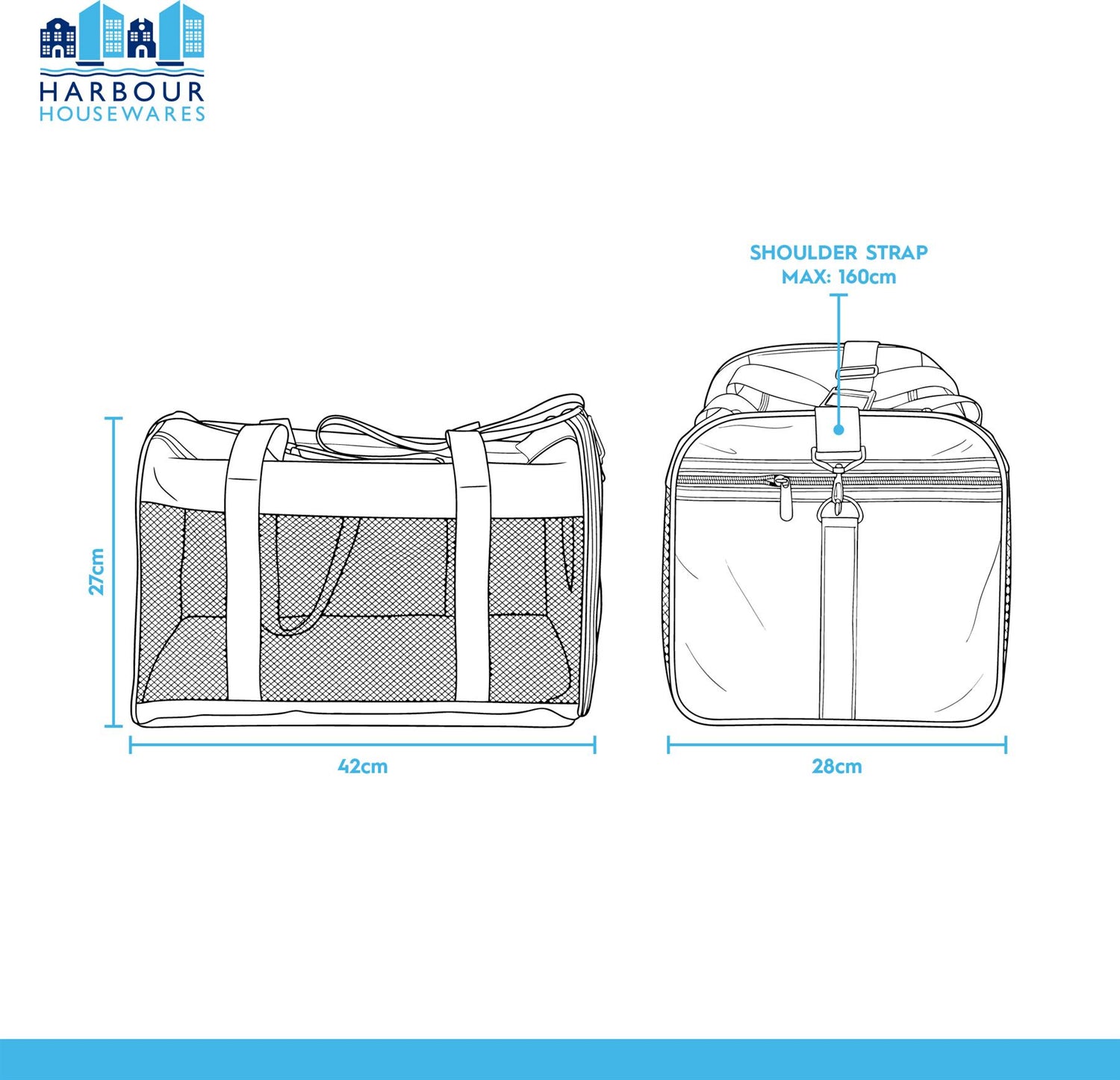 Foldable Cat Carrier - Small - Black