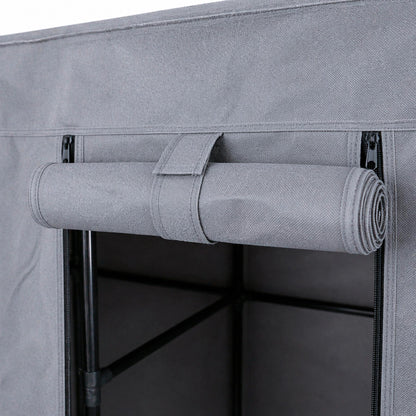 Portable Fabric Wardrobe - 211 x 45 x 167cm - Grey