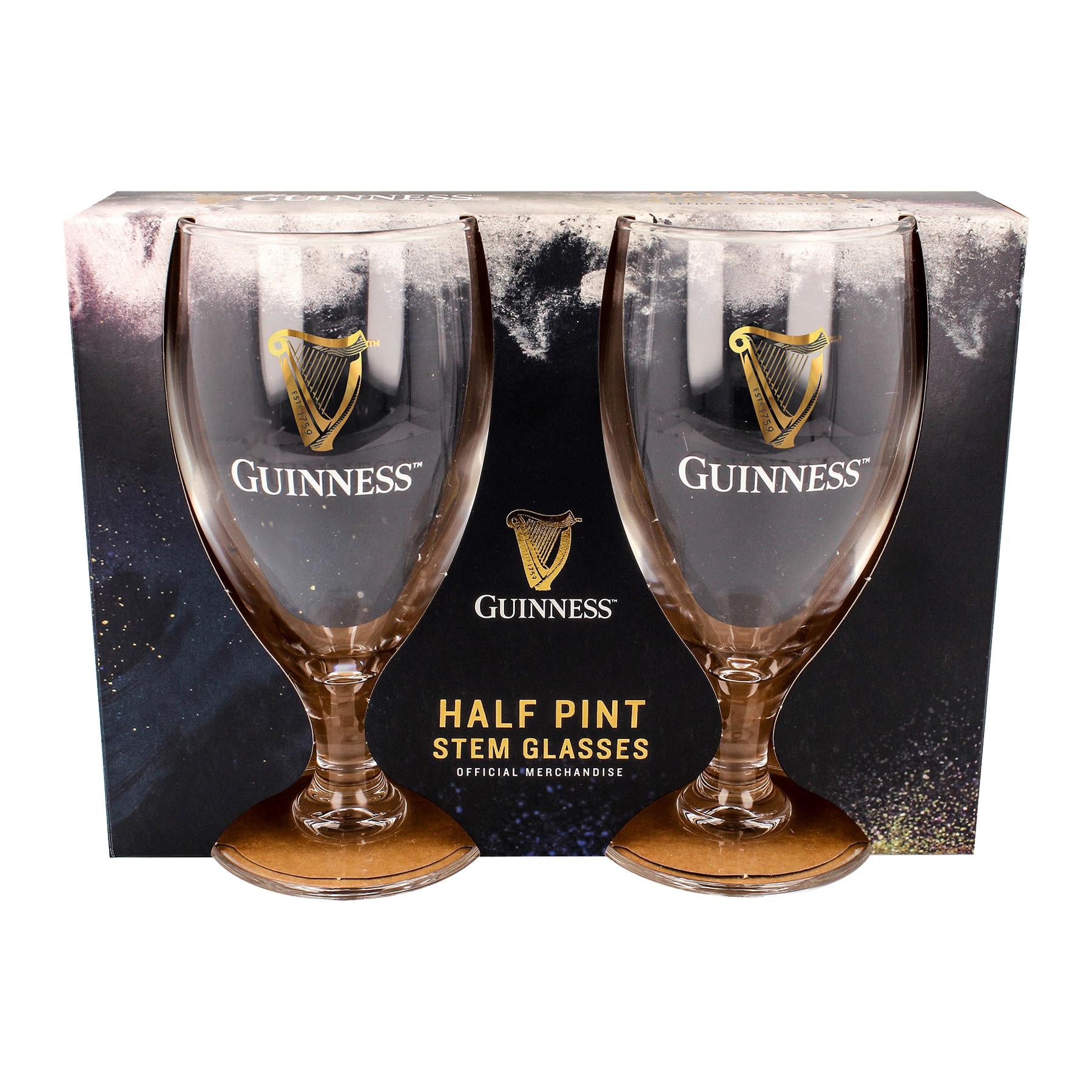 Guinness 2pc Stemmed Half Pint Glass Set