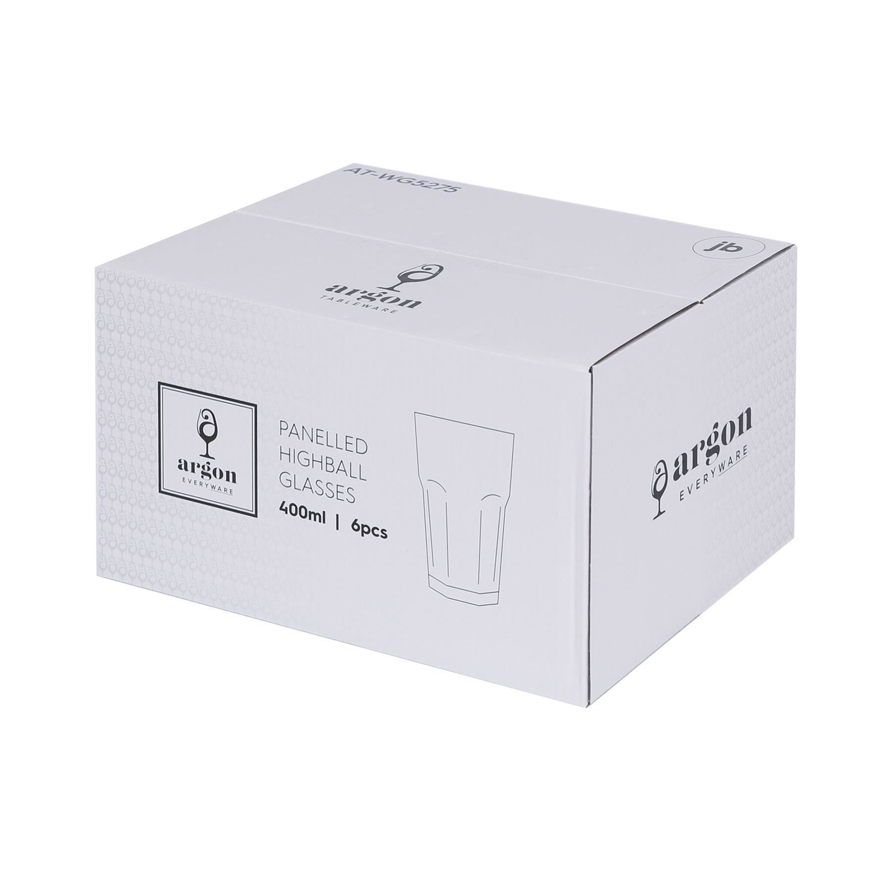 400ml Panelled Highball Glass