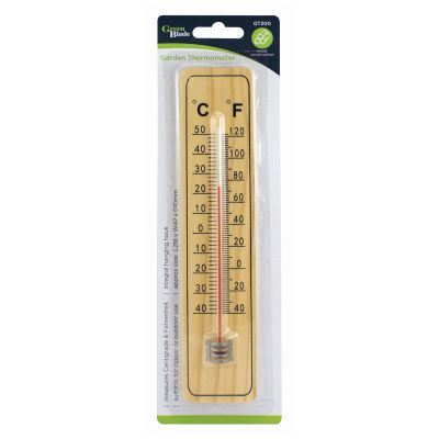 Wooden Garden Thermometer - 22cm - By Green Blade
