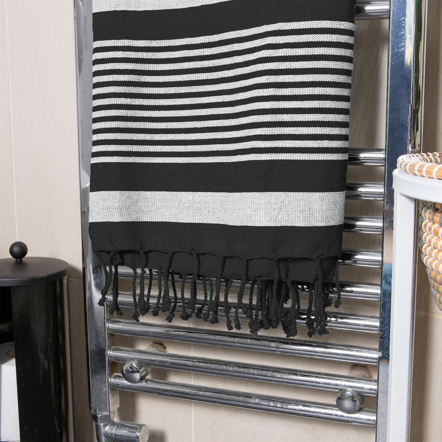 Deluxe 100% Cotton Turkish Beach Towel - 160cm x 90cm - Charcoal