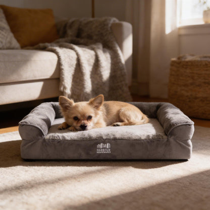 Deluxe Waterproof Dog Bed - Small - Grey