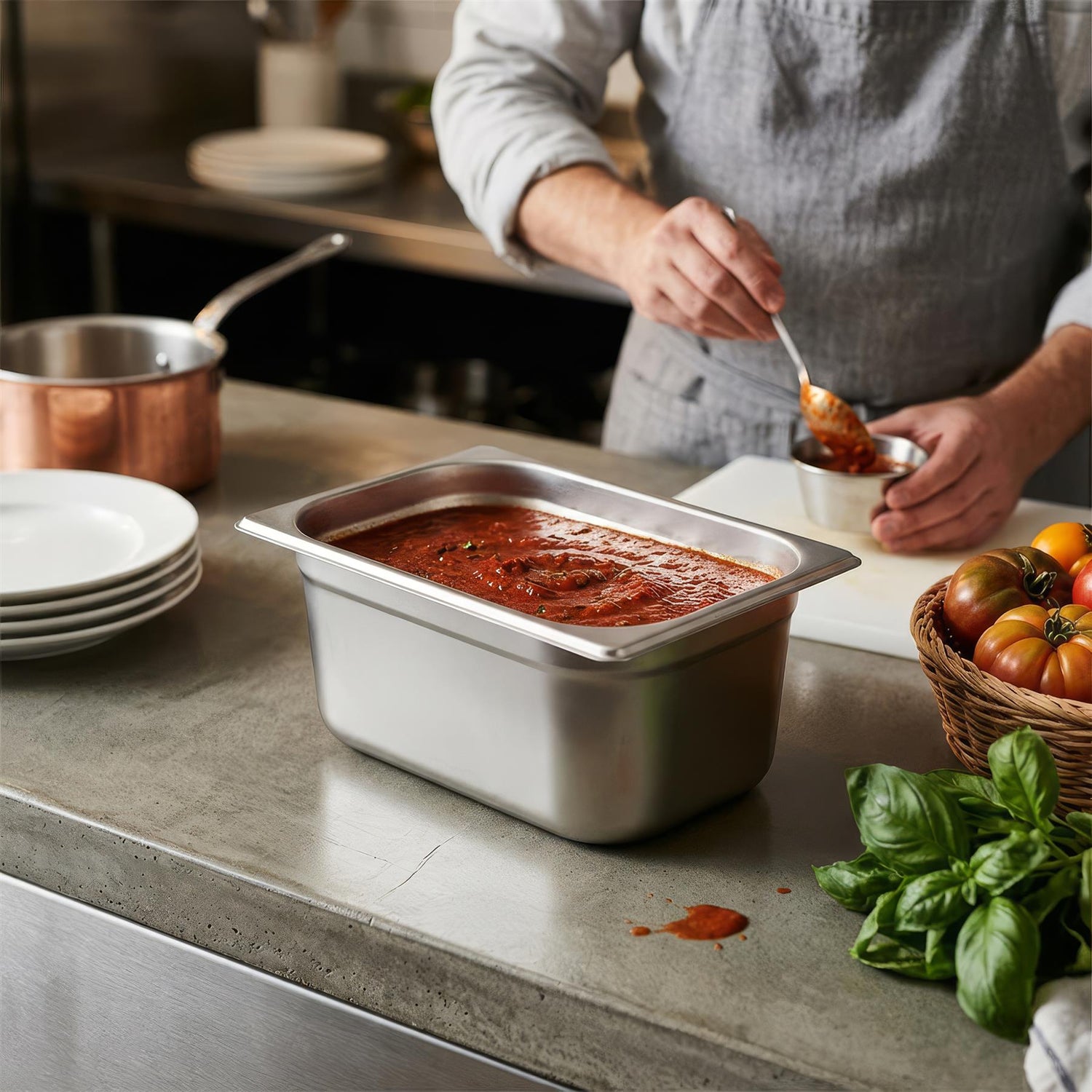 Stainless Steel Gastronorm Container - 1/4 200mm - 5.25L