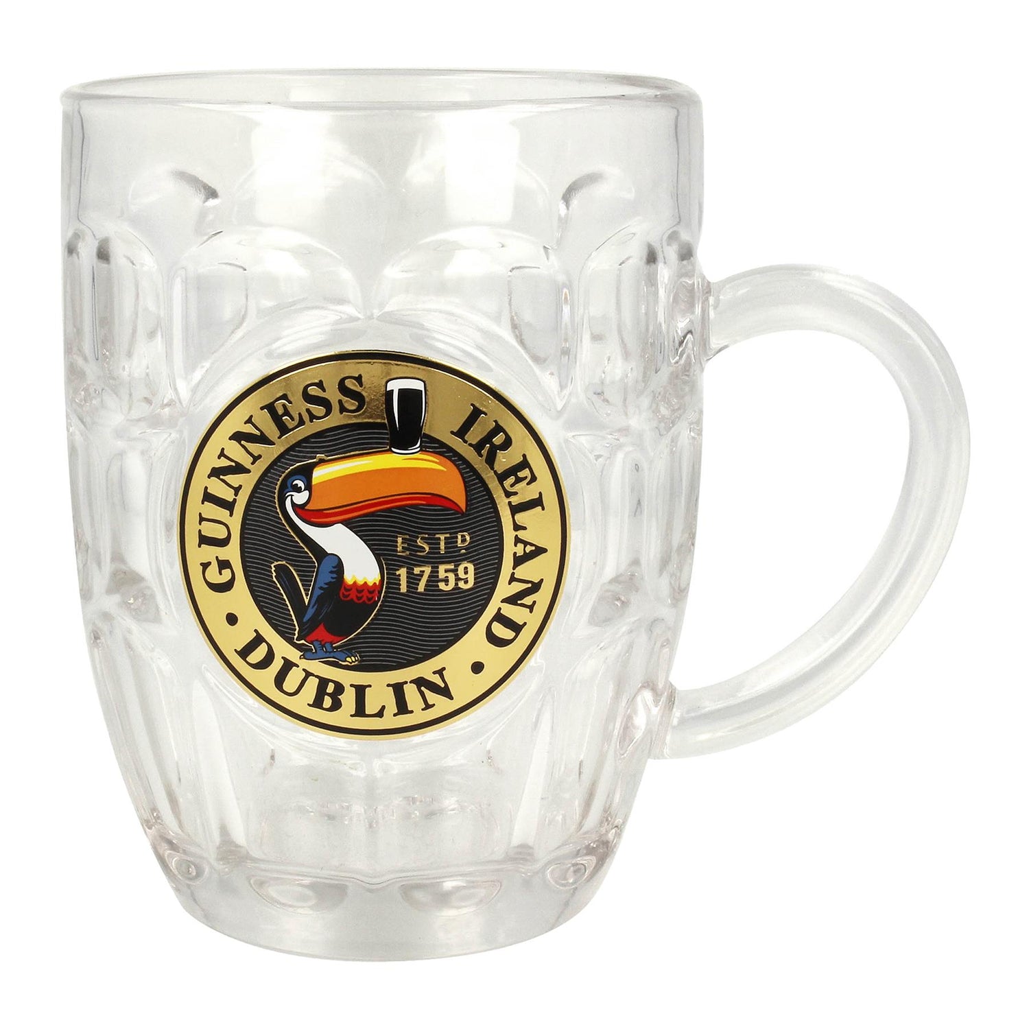 Guinness Toucan Dimpled Glass Tankard