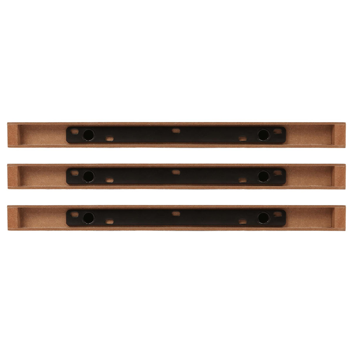 Wooden Floating Shelves - 40cm - Black - Pack of 3