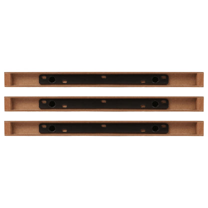 Wooden Floating Shelves - 40cm - Black - Pack of 3
