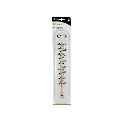 White Plastic Garden Thermometer - By Green Blade