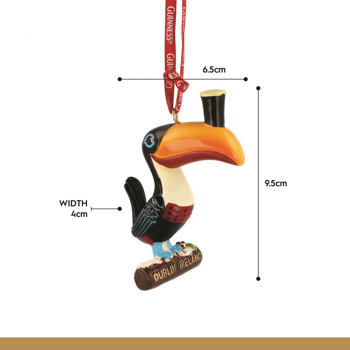 Guinness Toucan 3D Christmas Tree Decoration - Multi