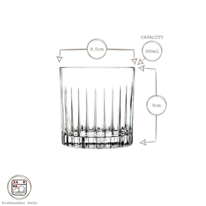 4 Piece 340ml Mixology Whisky Glass Set