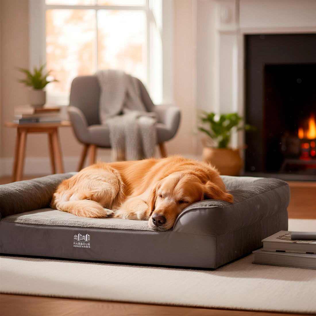 Deluxe Waterproof Dog Bed - Extra-Large - Grey