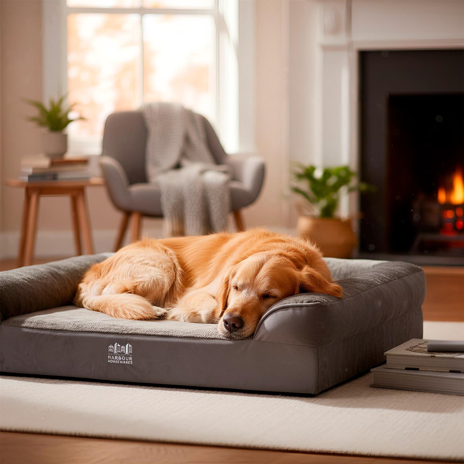 Deluxe Waterproof Dog Bed - Extra-Large - Grey