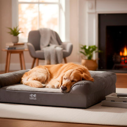 Deluxe Waterproof Dog Bed - Extra-Large - Grey