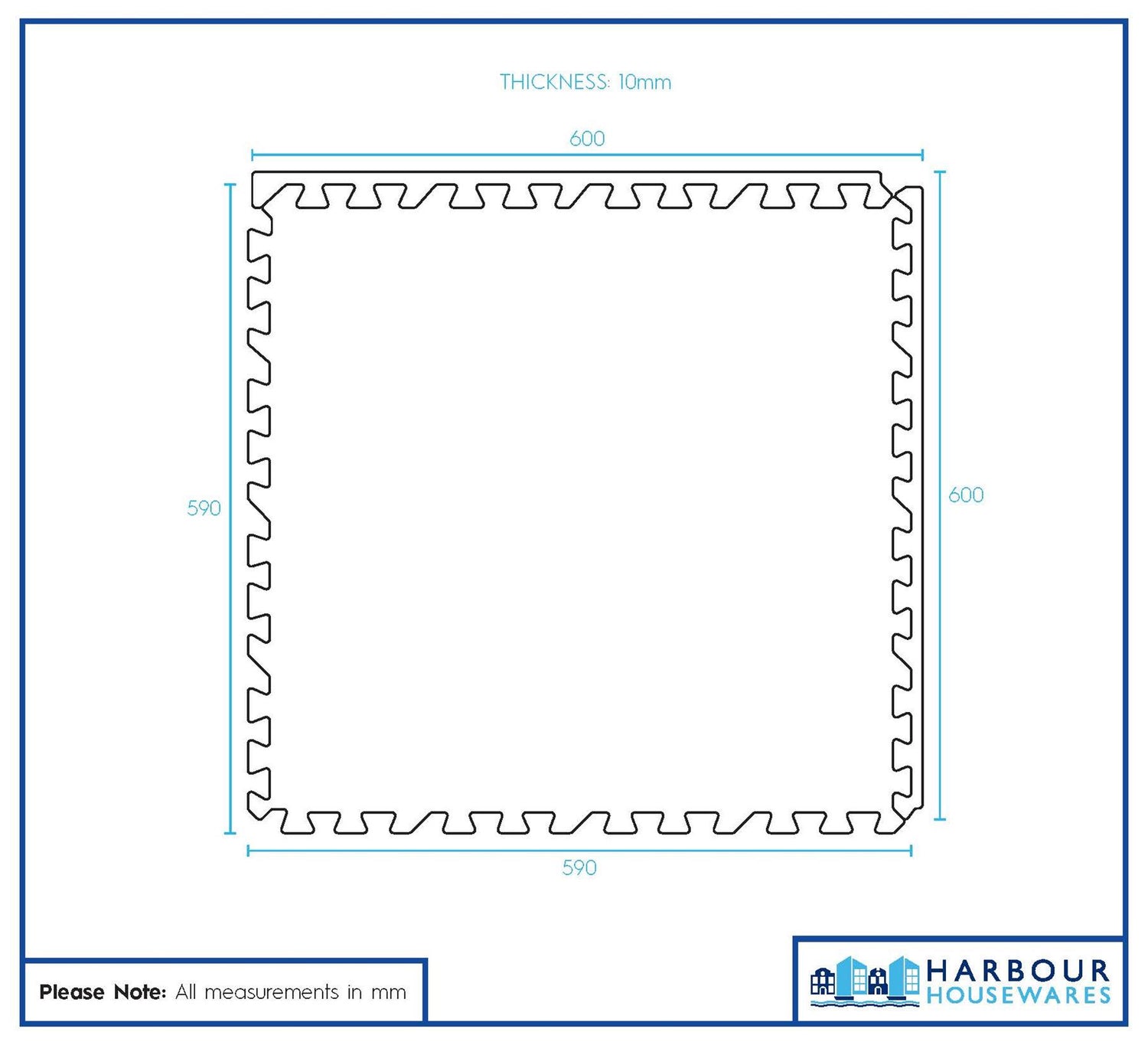 Interlocking Gym Flooring Mats - 60 x 60cm - Pack of 4
