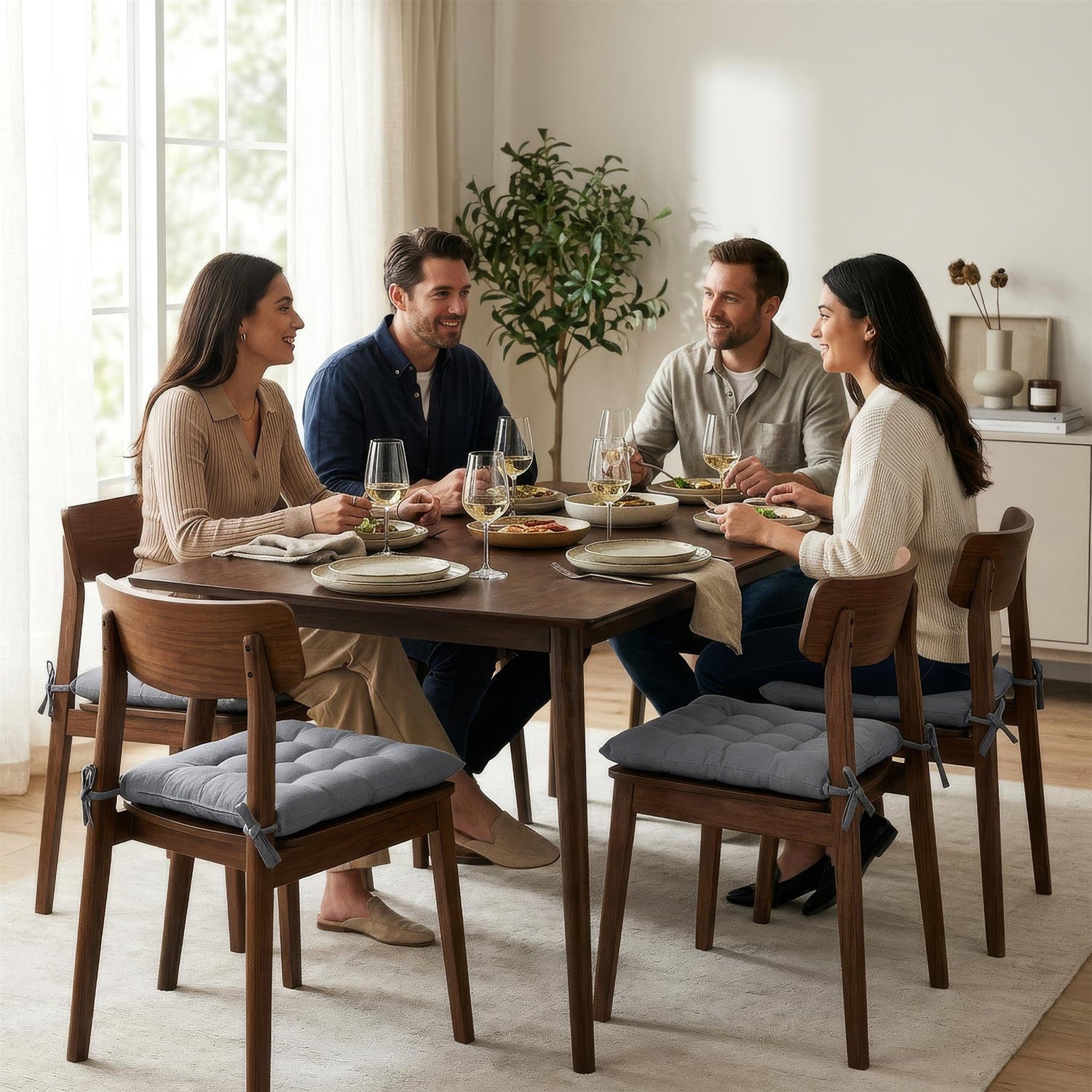 Square Seat Pad - 40 x 40cm - Grey