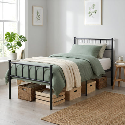 3ft Single Metal Bed Frame - Black