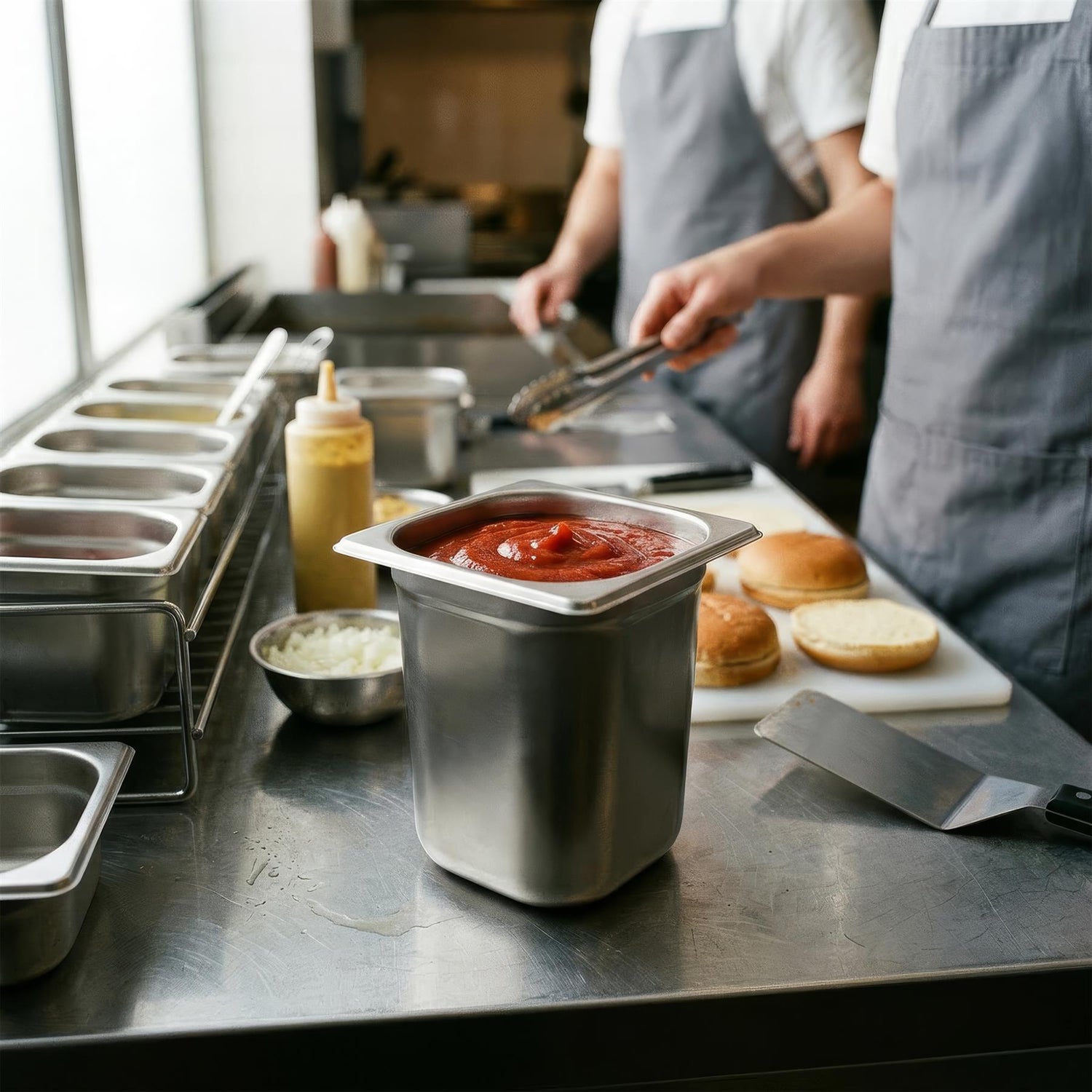 Stainless Steel Gastronorm Container Lid - 1/6