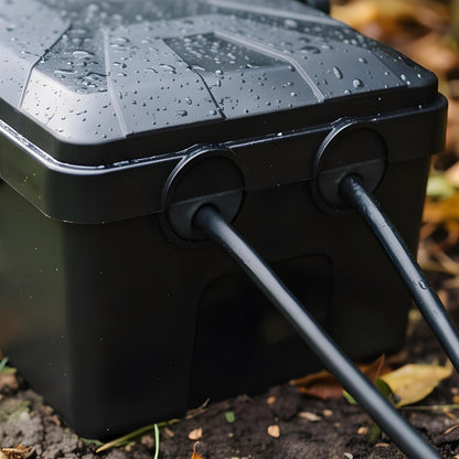 Weatherproof Outdoor Electrical Box - Small - Black