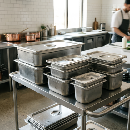 Stainless Steel Gastronorm Container Lid - 1/6