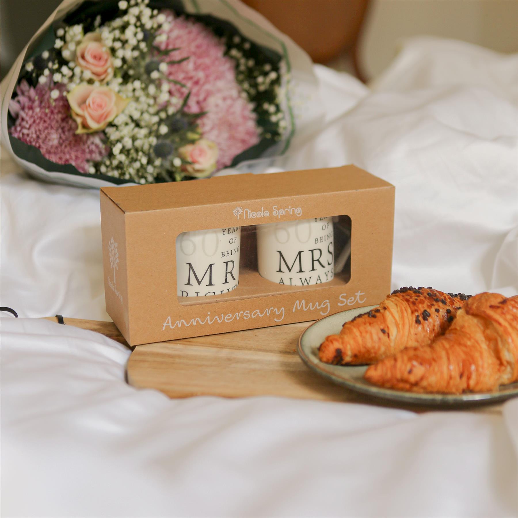 50th Anniversary New Bone China Mug Set - 300ml