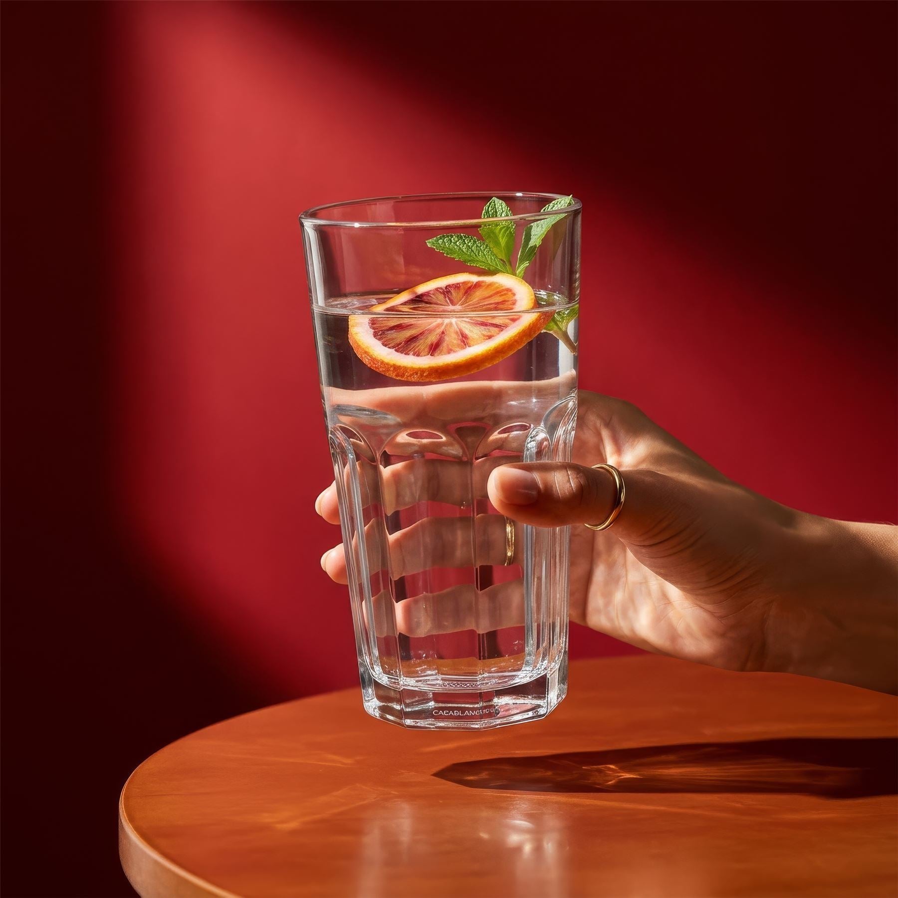 400ml Panelled Highball Glass