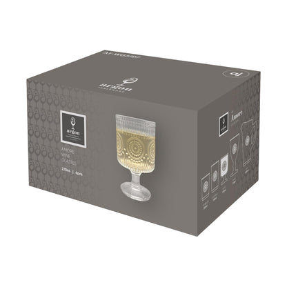 270ml Amore Ribbed Wine Glass