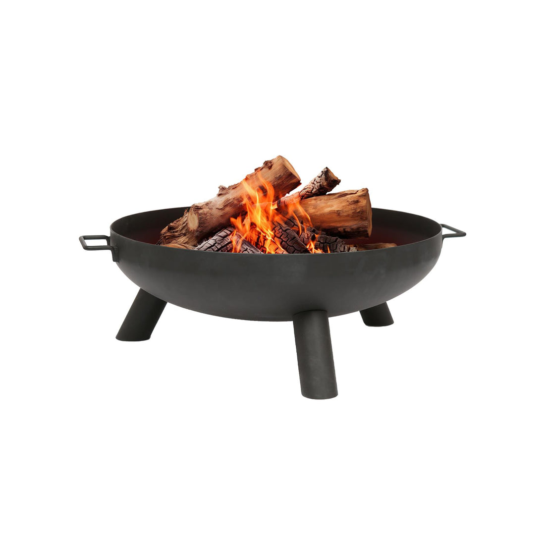 Round Iron Fire Pit - 59.5cm - Black - By Hammer &amp; Tongs