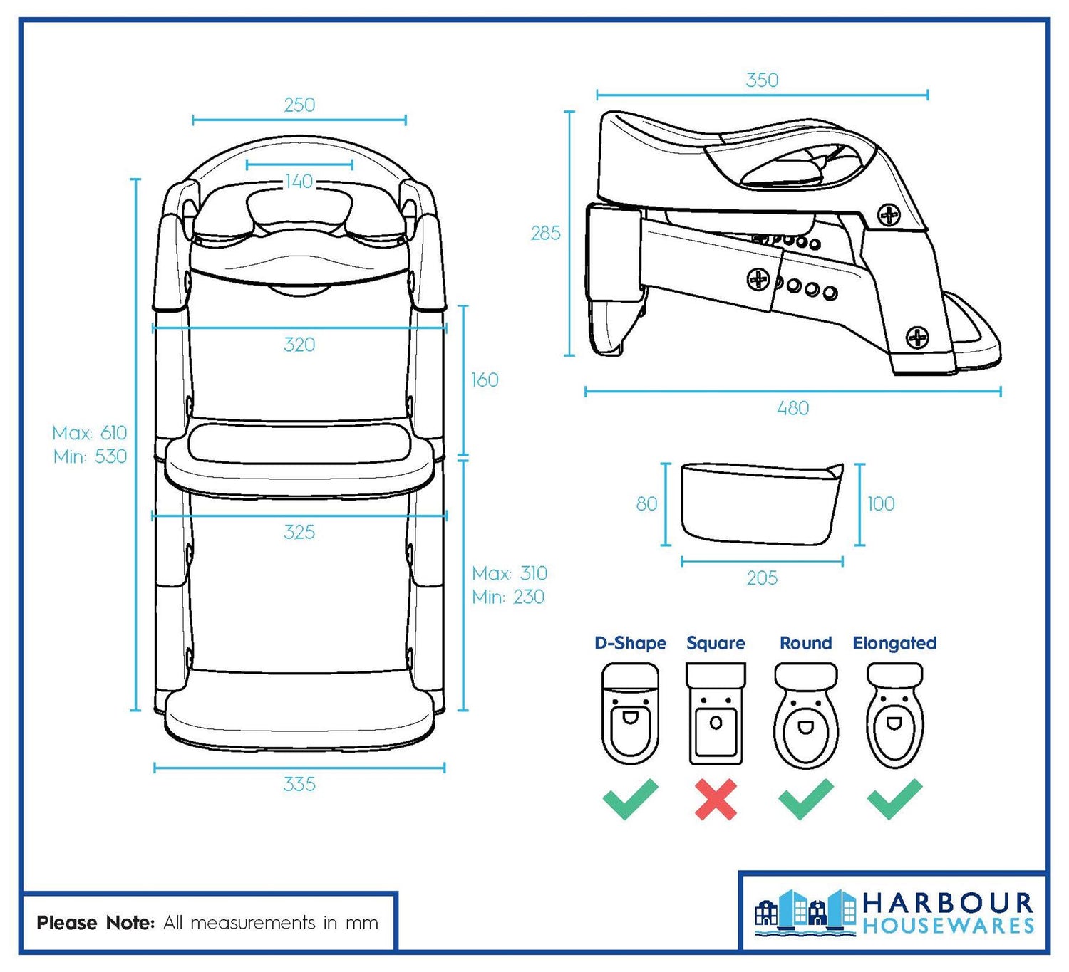Adjustable 2-in-1 Potty Training Toilet Seat - White