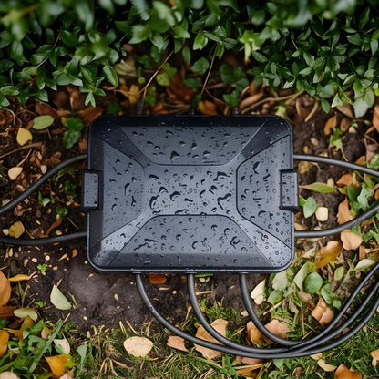 Weatherproof Outdoor Electrical Box - Large - Black