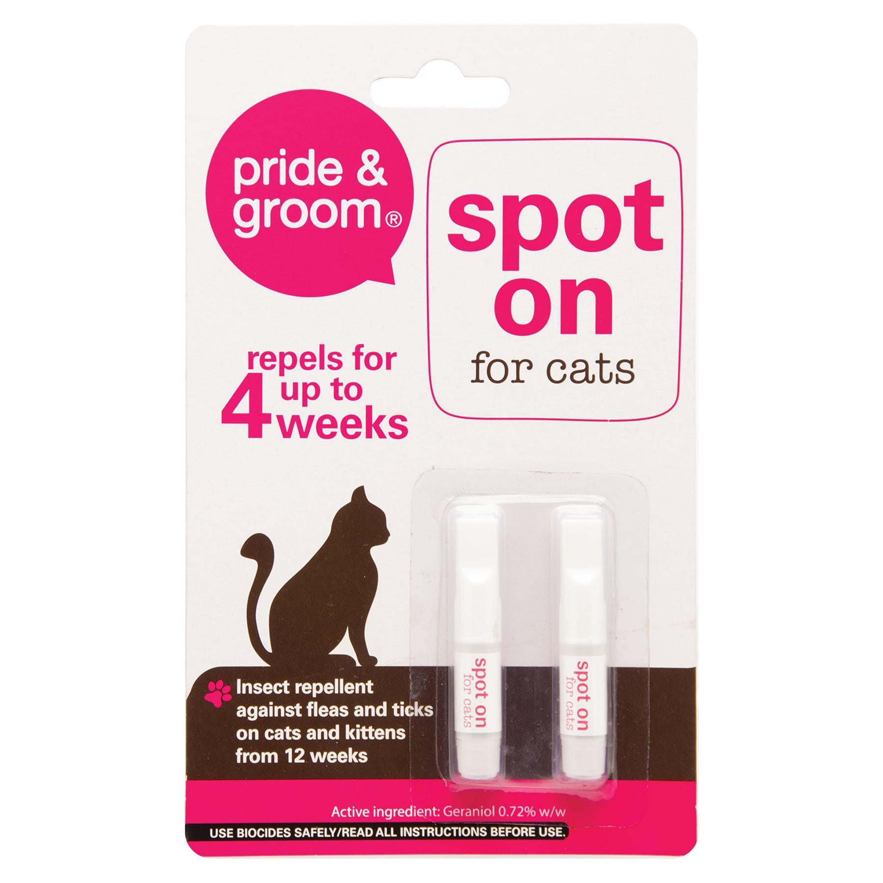 Spot On Flea &amp; Tick Treatment for Cats - By Pride &amp; Groom